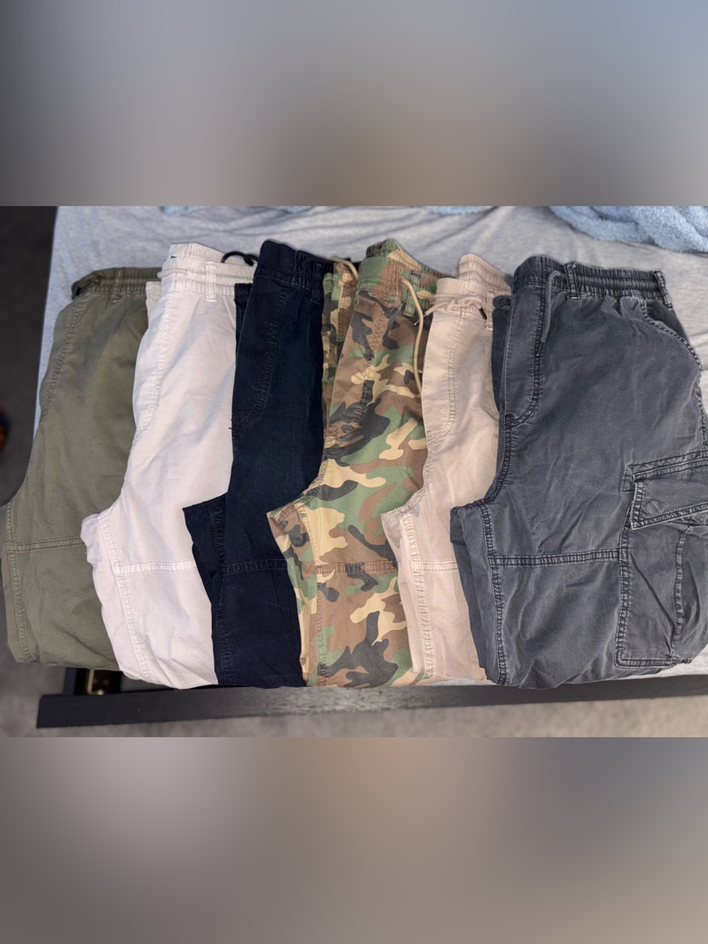 American Eagle Men's M. Cargo Pants- Olive, Greige, Indigo, Camo, Tan, Charcoal
